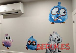 Graffiti Infantil Angry Birds 300x100000